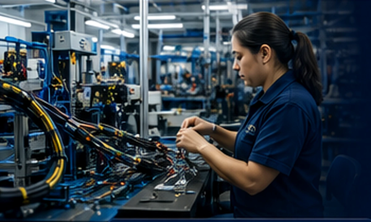 Proceso de fabricación de arneses eléctricos
